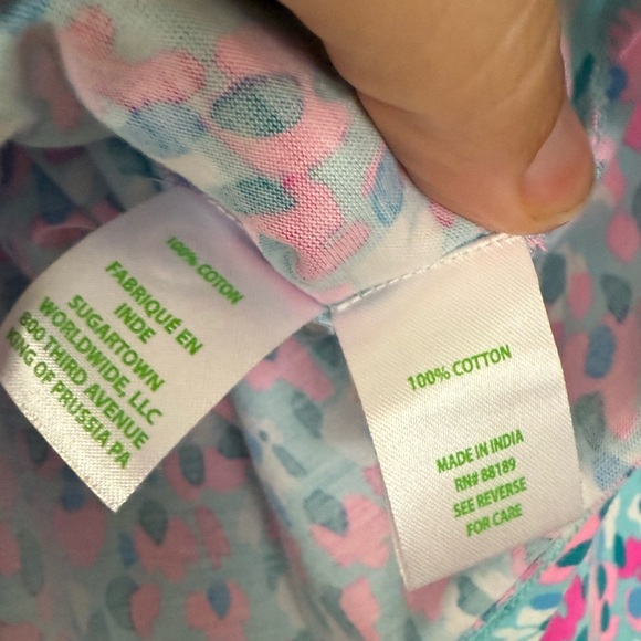 Lilly Pulitzer Jerrica Blouse Top Halter Ruffle Print Cotton Flowy XL NWT - Picture 11 of 12
